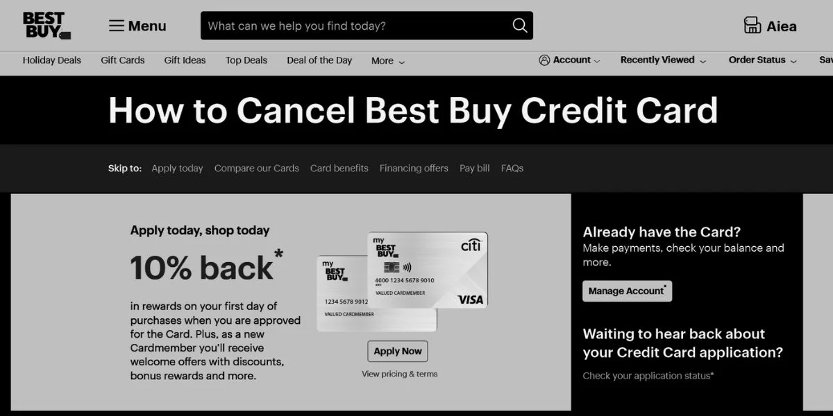 How To Cancel Best Buy Credit Card