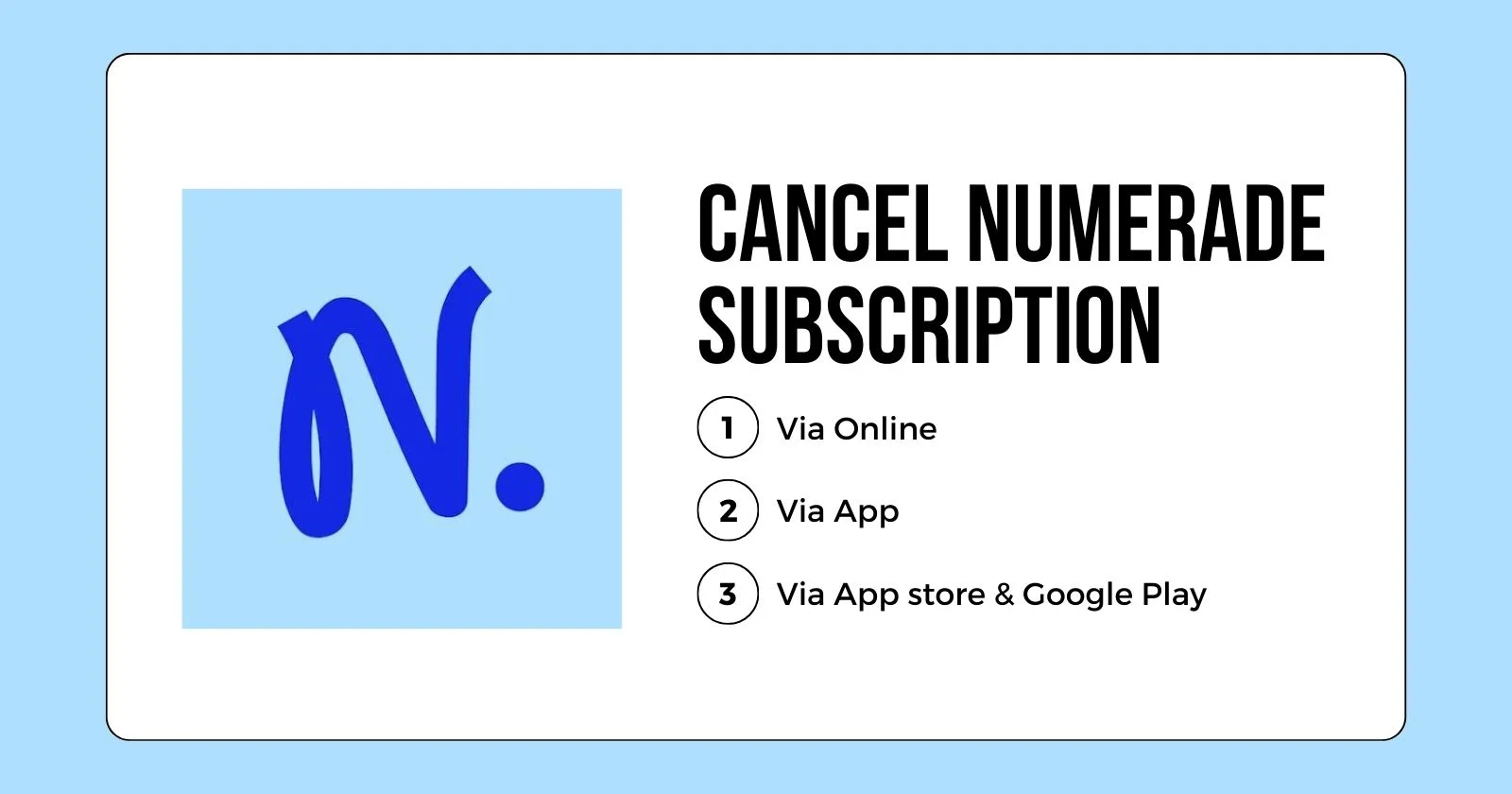 Cancel Numerade Subscription