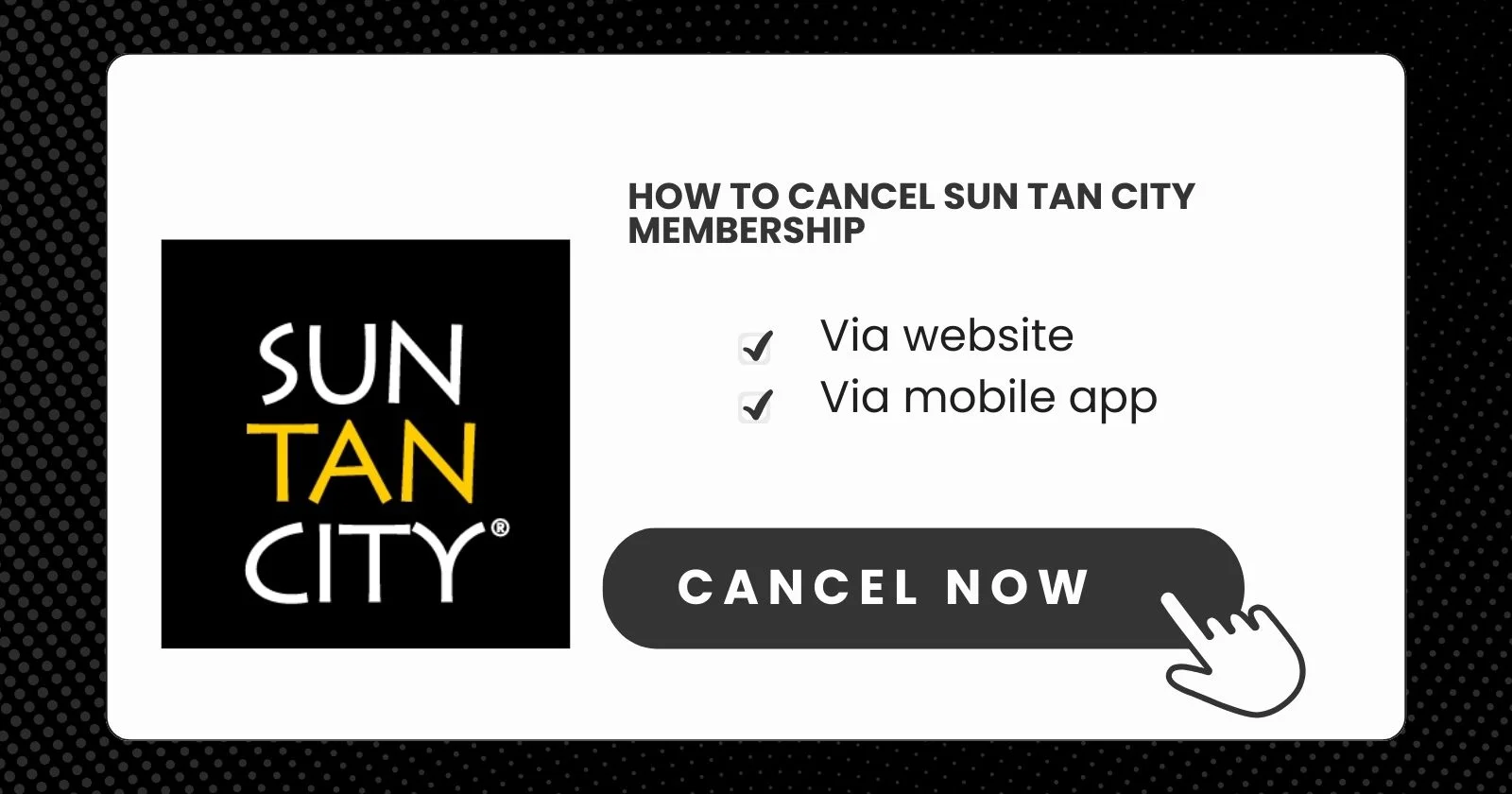 How To Cancel Sun Tan City Membership